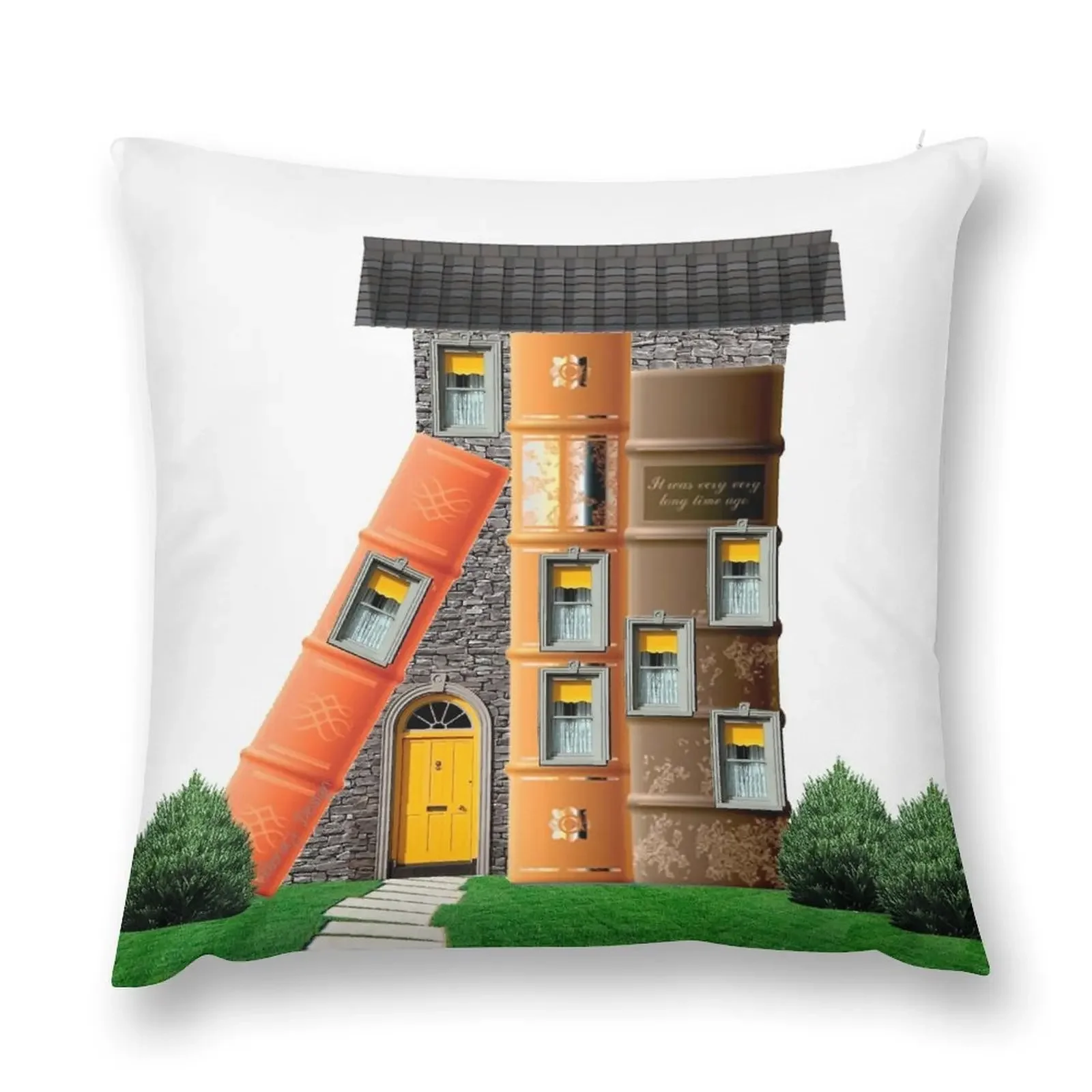 

Story Book House Throw Pillow Sitting Cushion Sofas Covers pillow