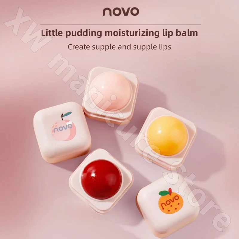 

NOVO Little Pudding Translucent Repair Lip Balm Nourishing Warming Lip Balm Moisturizing Water Lip Protective Lipstick Base