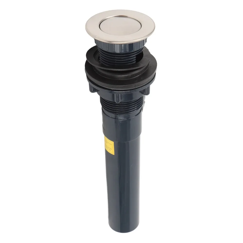 Stainless Steel Sink Stopper Push Bounce Anti Clogging Sink Drain Assembly Rust Proof With Overflow Vessel Sink Drain