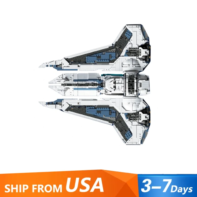 

2948PCS MOC Starfighter Building Blocks Space War Kom'rk-class Fighter Transport Model High-Tech Spaceship Toys Kids Adult Gift