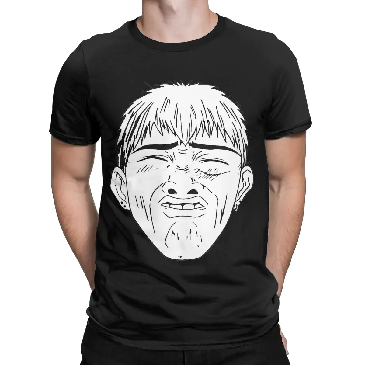 Great Teacher Onizuka Men's T Shirts GTO Anime Novelty Tees Short Sleeve Crew Neck T-Shirt Cotton Gift Idea Clothes Round Collar