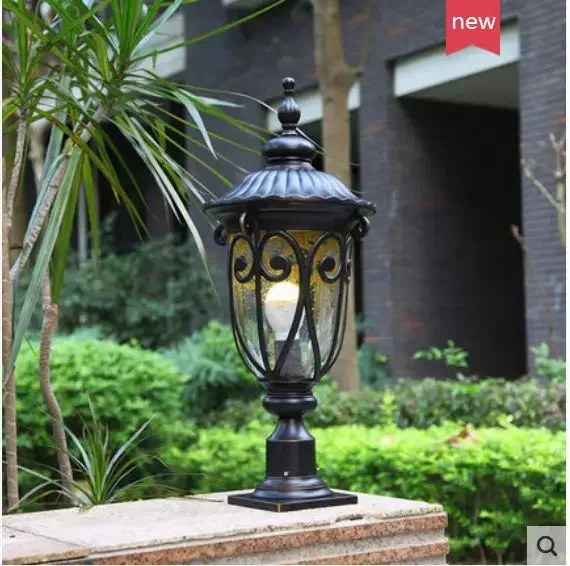 Pillar lamp waterproof landscape courtyard lighting wall garden villa European outdoor waterproof wall lamp post lamp