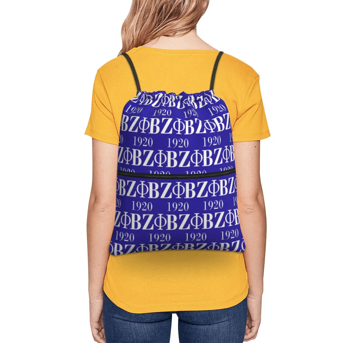 Zeta Phi Beta Sorority Logo Greek Letter 1920 Backpacks Multi-function Drawstring Bags Sports Bag Book Bags for Travel Students