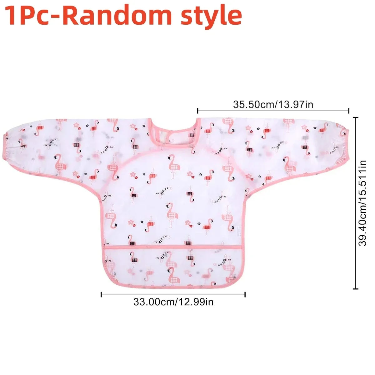 

1 шт. детские нагрудники для мальчиков и девочек, водонепроницаемые нагрудники с длинными рукавами для малышей, нейтральный детский халат для еды 0-24 месяцев, детские вещи