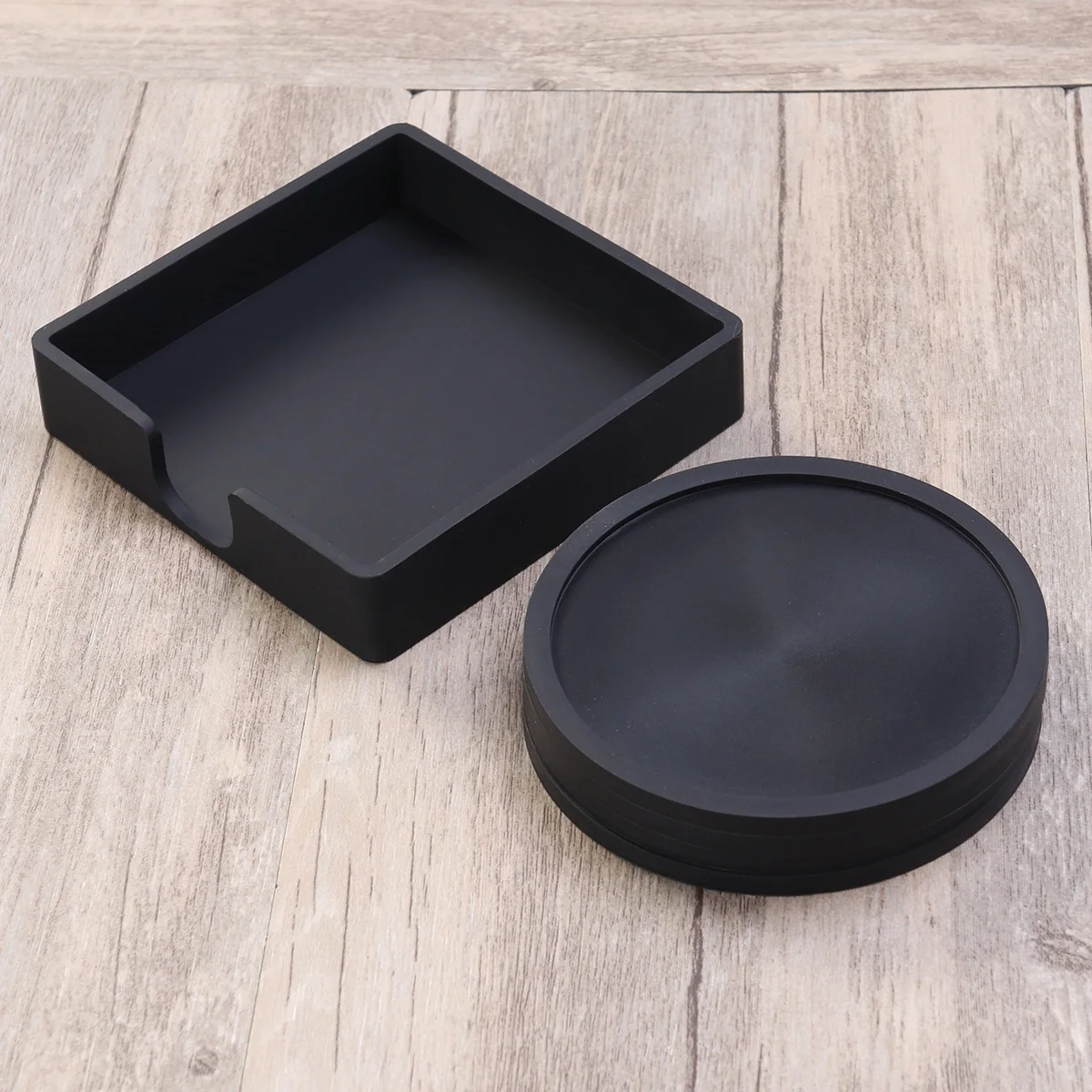 

5 Pcs/set Thickened Silicone Coasters Cup Mats Hot Tea Cushion Round Table Pad Non-slip