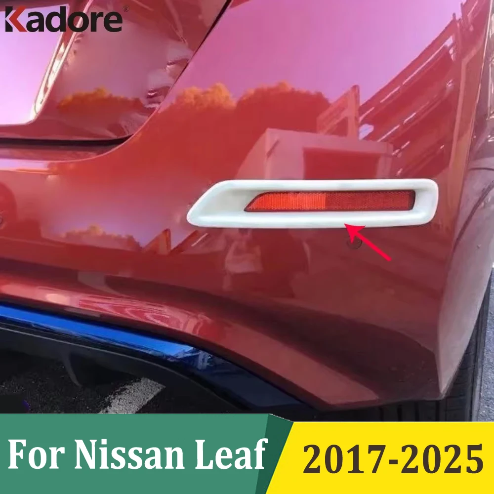 

For Nissan Leaf 2017 2018 2019 2020-2025 ABS Chrome Rear Fog Light Covers Tail Foglights Lamp Frame Trim Car Styling Accessories