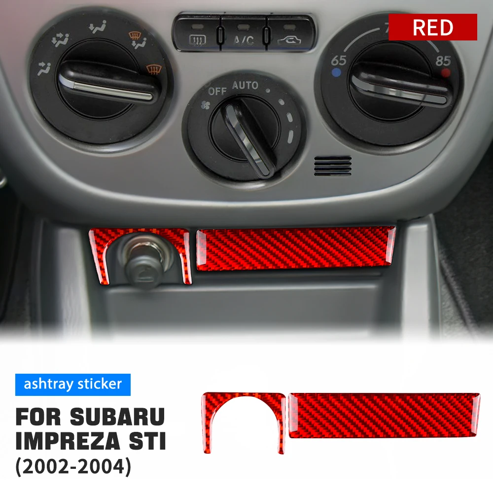 

For Subaru Impreza WRX STI 2002-2004 Ashtray Cover Trim Real Soft Carbon Fiber Sticker Panel Car Interior Decoration Accessories