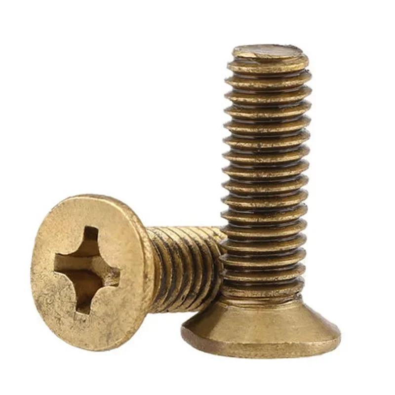 1Best 20pcs M4 brass Phillips bolt Countersunk Head Screw cross socket Flat screws Machine bolts 6mm-40mm Length