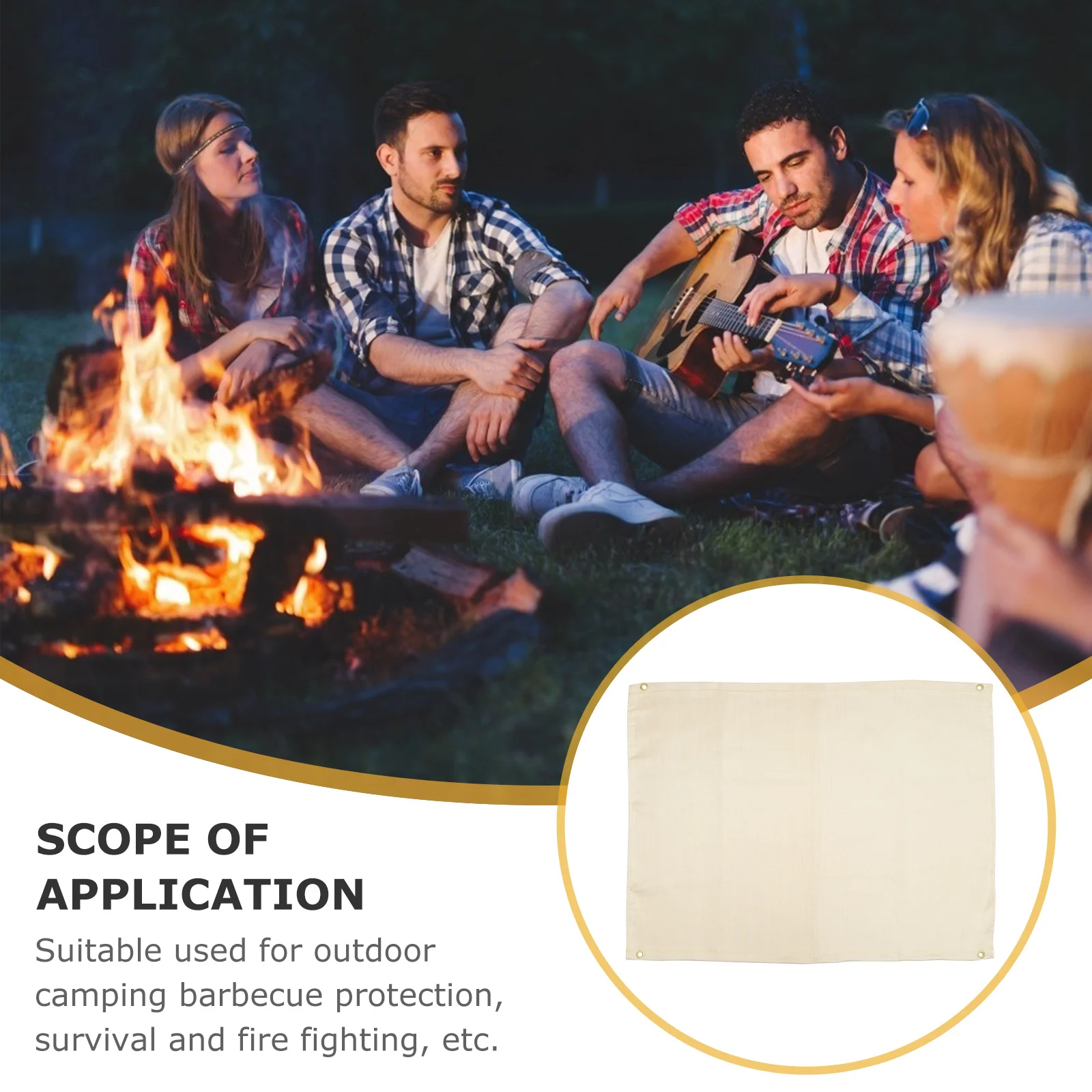Fire Resistance Blanket Glass Retardant Cloth for Outdoor Camping Barbecue Protection Heat Insulation Fire