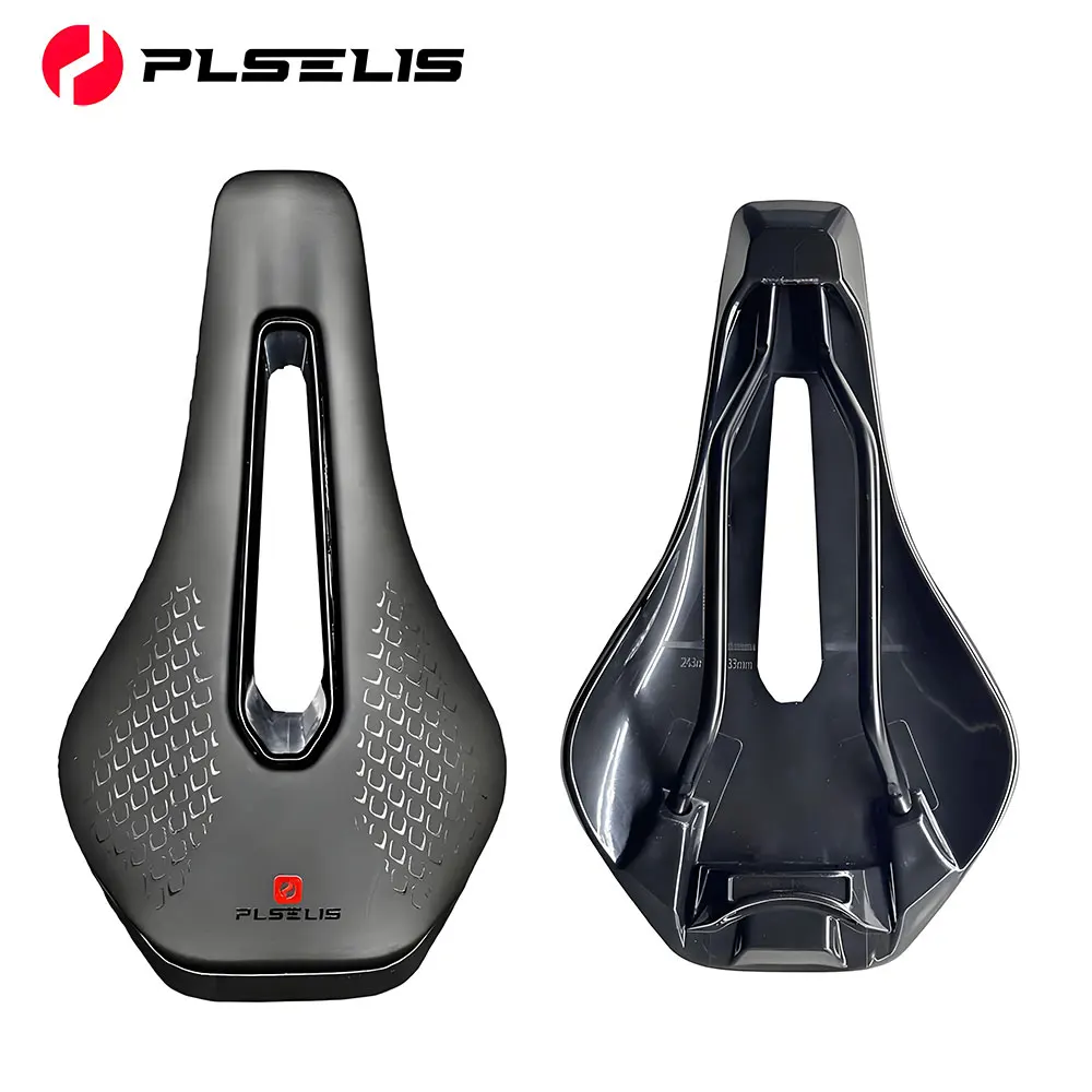 AliExpress plselis PLSELIS New PU Leather Bicycle Cushion Short Nose Hollow Breathable Comfortable Shock Absorbent Waterproof Genuine Saddle PS2095