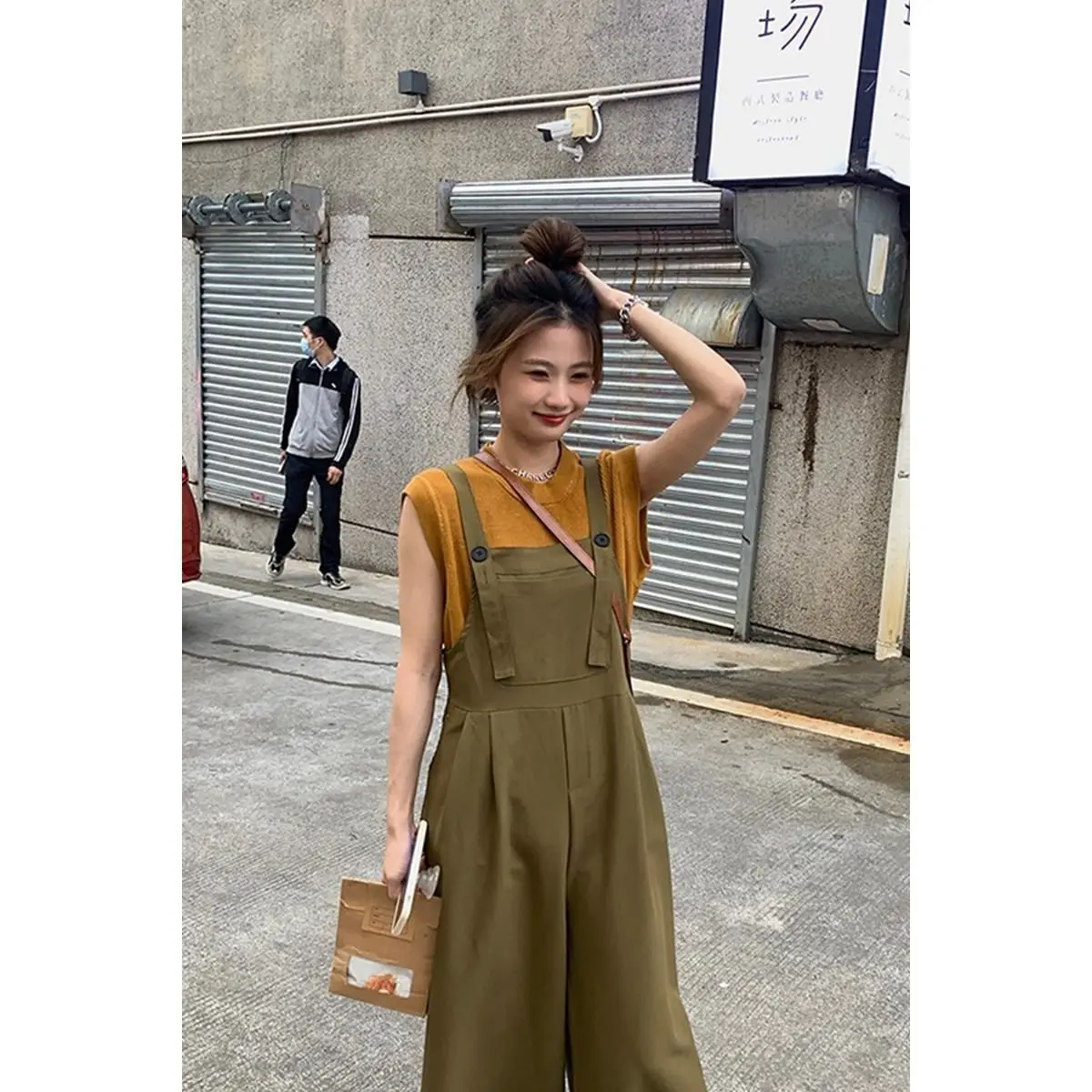 Комбинезоны в полный рост для женщин, джинсовые комбинезоны с прозрачным клапаном и открытой спиной, осенний узор, оборки, для поездок на работу, нерегулярные хипстеры