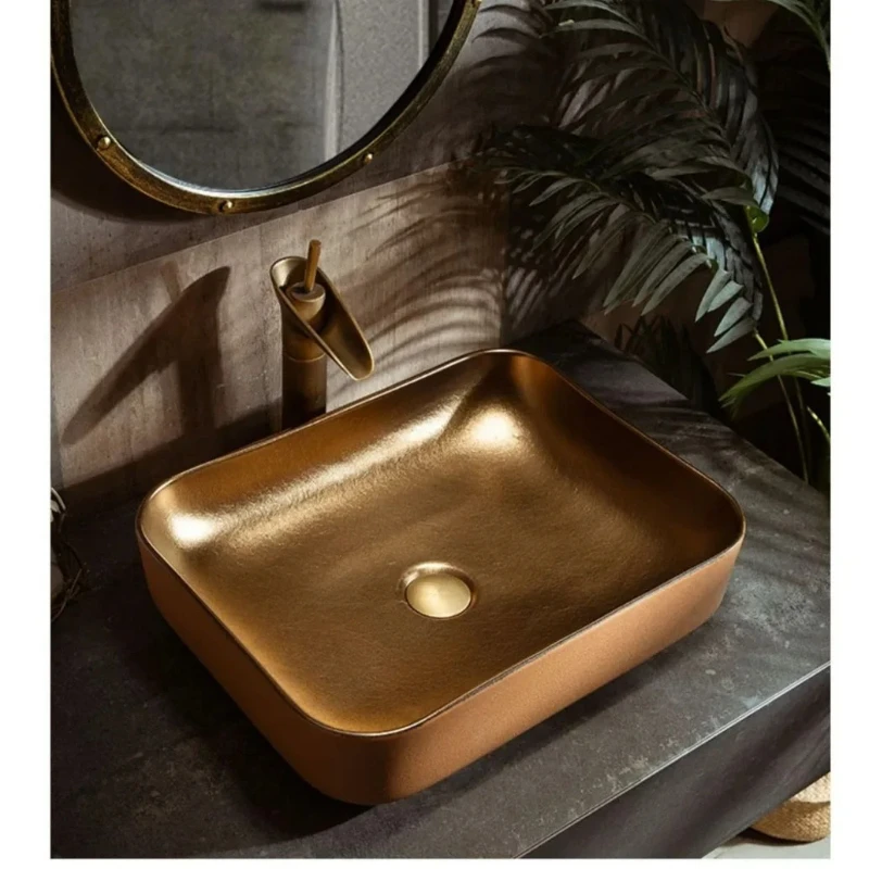 A European style countertop ceramic washbasin bathroom art wash basin for home countertop marble countertop