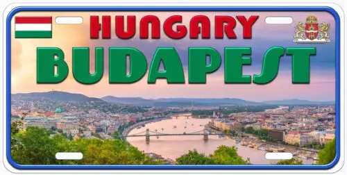 Budapest Hungary BH02 Novelty Car License Plate Aluminum