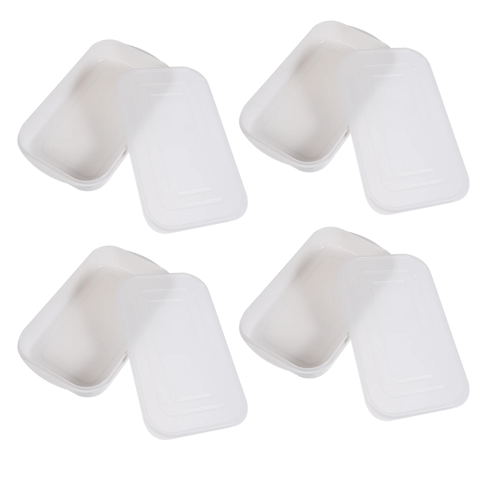 

4 Pcs Food Grade Transparent Containers Airtight Sealed Jars Dry Food Preservation Practical Storage Box