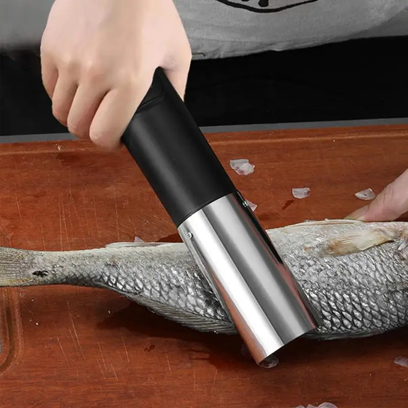 Fish Scaler Remover Scarper Remover Fish Scaler With Lid Portable Fish Scraper With Ergonomic Handle Fish Descaler Tools Fish