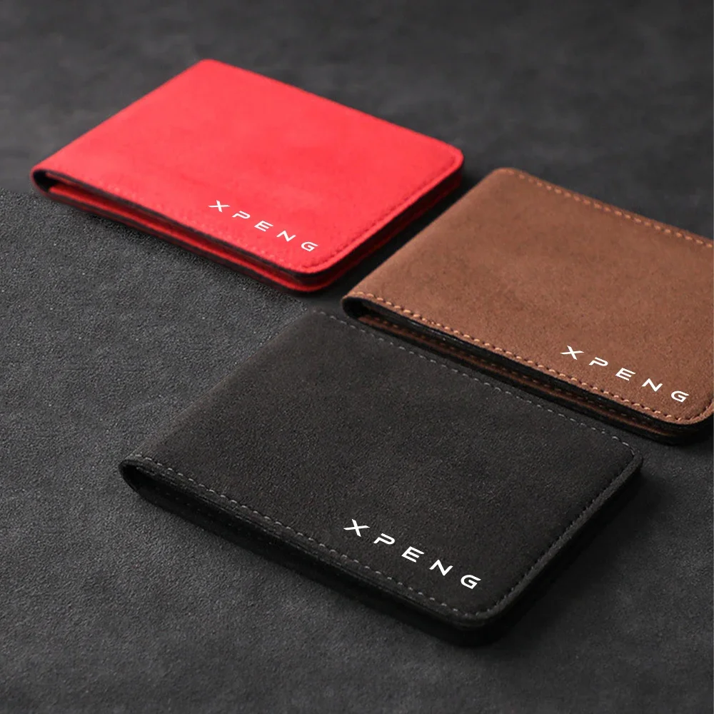 Car Driver License Holder Suede Cover Card Folder Bag Accessories For Xpeng P7 G3 G3i G9 P5 X2 N5 F30 H93 Beta 2019 2020 2021