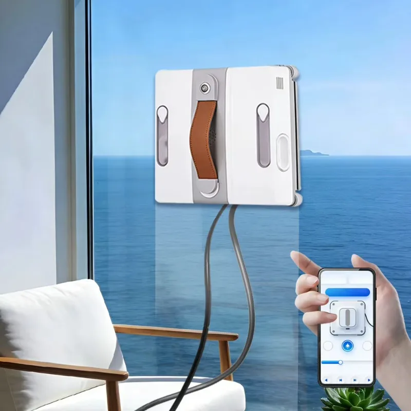 Airo Auto Window Cleaning Robot Automatic Glass Cleaner with 2 Rotating Brushes 4-Way Water Spray for Home Windows Auto Water