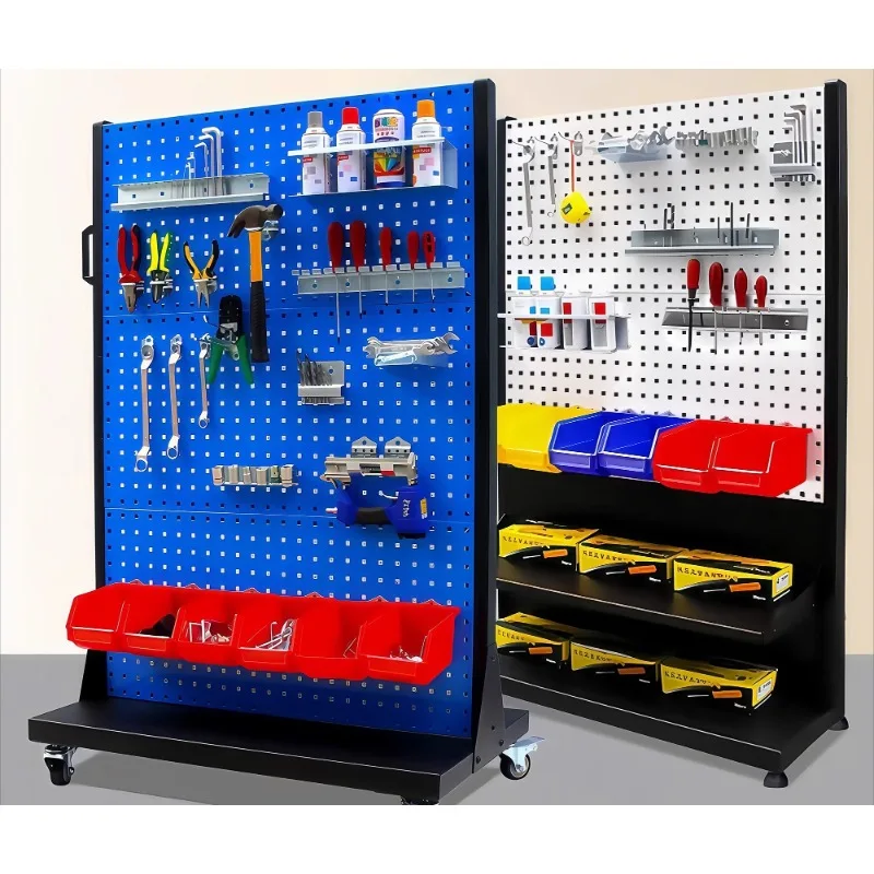 

Tool Shelf Finishing Rack Material Shelf Workshop Mobile Metal Hole Plate Shelf Accessories Hanging Plate