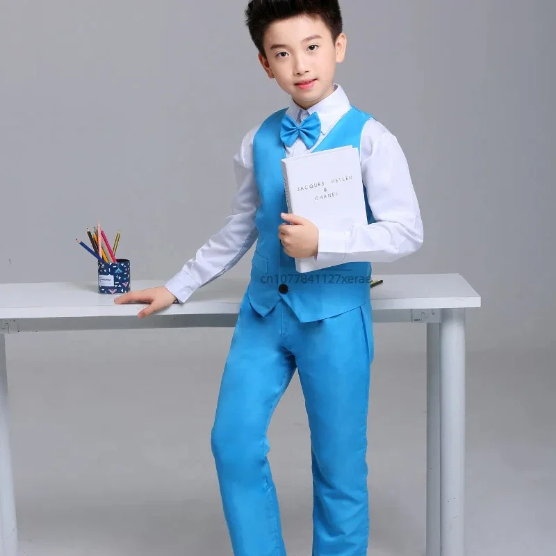Jazz-Tanzkostüm für Jungen, 3-teiliges Set, bestehend aus Weste, Hemd und Hose aus Polyester, für Kinder von 4 bis 16 Jahren, geeignet für Bühnenauftritte und Chorveranstaltungen. – Detail 8