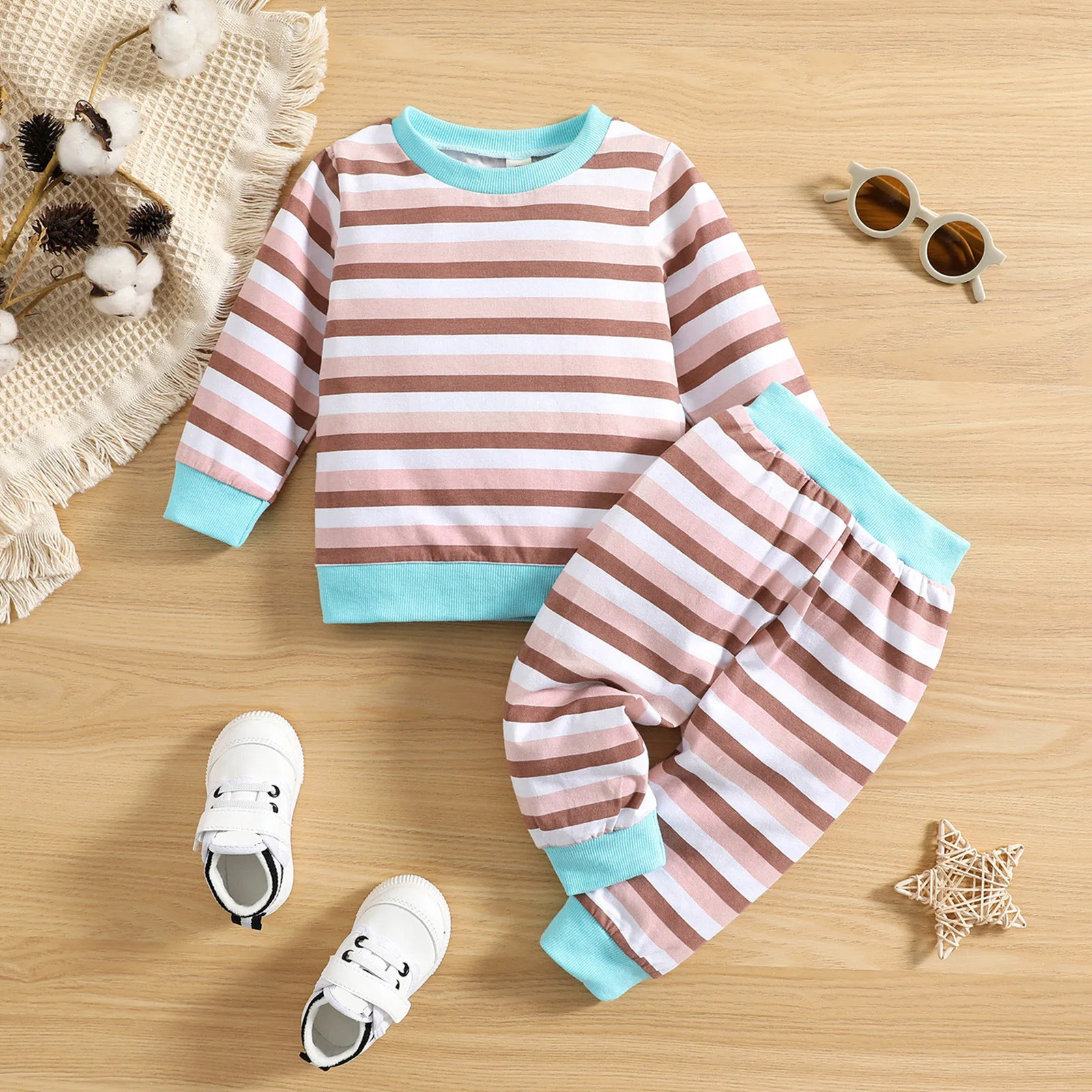 

3 Month Baby Girl Newborn Infant Baby Girls Boys Autumn Long Sleeve Pants Tops Sweatshirt Pullover Set Clothes Legging Girl