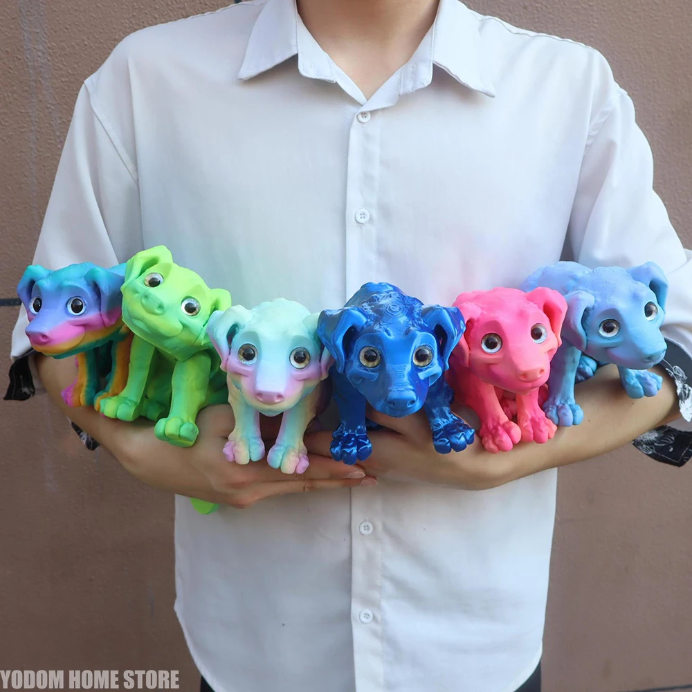 Peek You Dog - 3D Printed Multi-jointed Movable Ornament for Desk Kawaii Accessories Home Decoration
