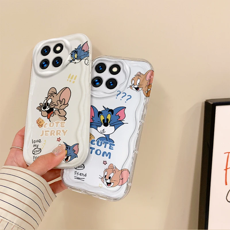 New T-Tom And J-Jerry Phone Case For XIAOMI 14 13 12 T Pro 11 Lite Poco F6 F5 F4 F3 X6 X5 X4 X3 GT M3 M4 Pro Wave Oil Back Cover