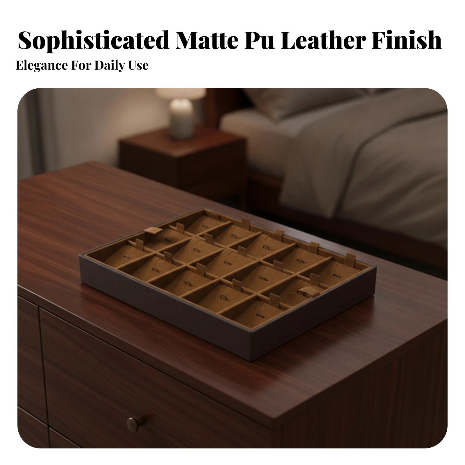 Jewelry Box with Removable Tray Detachable Jewelry Storage Box with Tray Elegant Chic for Dresser