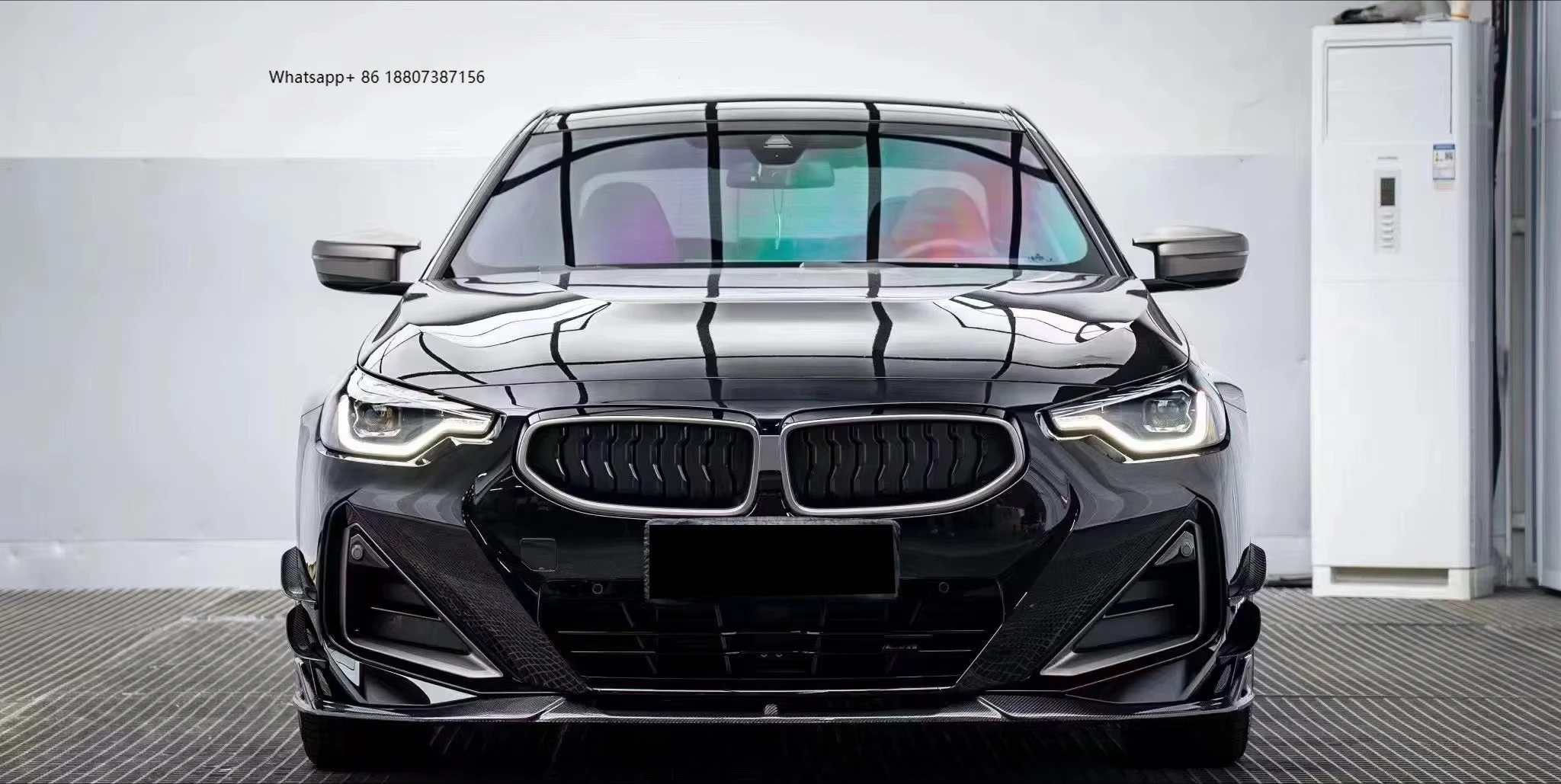 

ForBMW G42 M240 Carbon Fiber Front Lip Wind Knife New Condition Bumper with Exhaust Cut-Outs