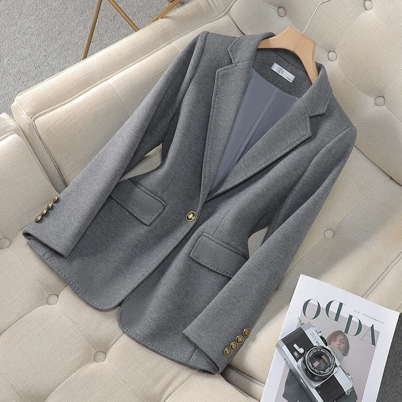 Woolen Blazer Women Autumn Winter Thickened Jacket New Casual Temperament Wool Suit Coat Ladies Office Blazers Female Outerwea