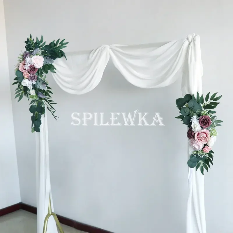 2pcs/set Wedding Arch Flowers Welcome Area T Stage Decoration Artificial Rose Wedding Decoration Props Corner Flower Flower Door