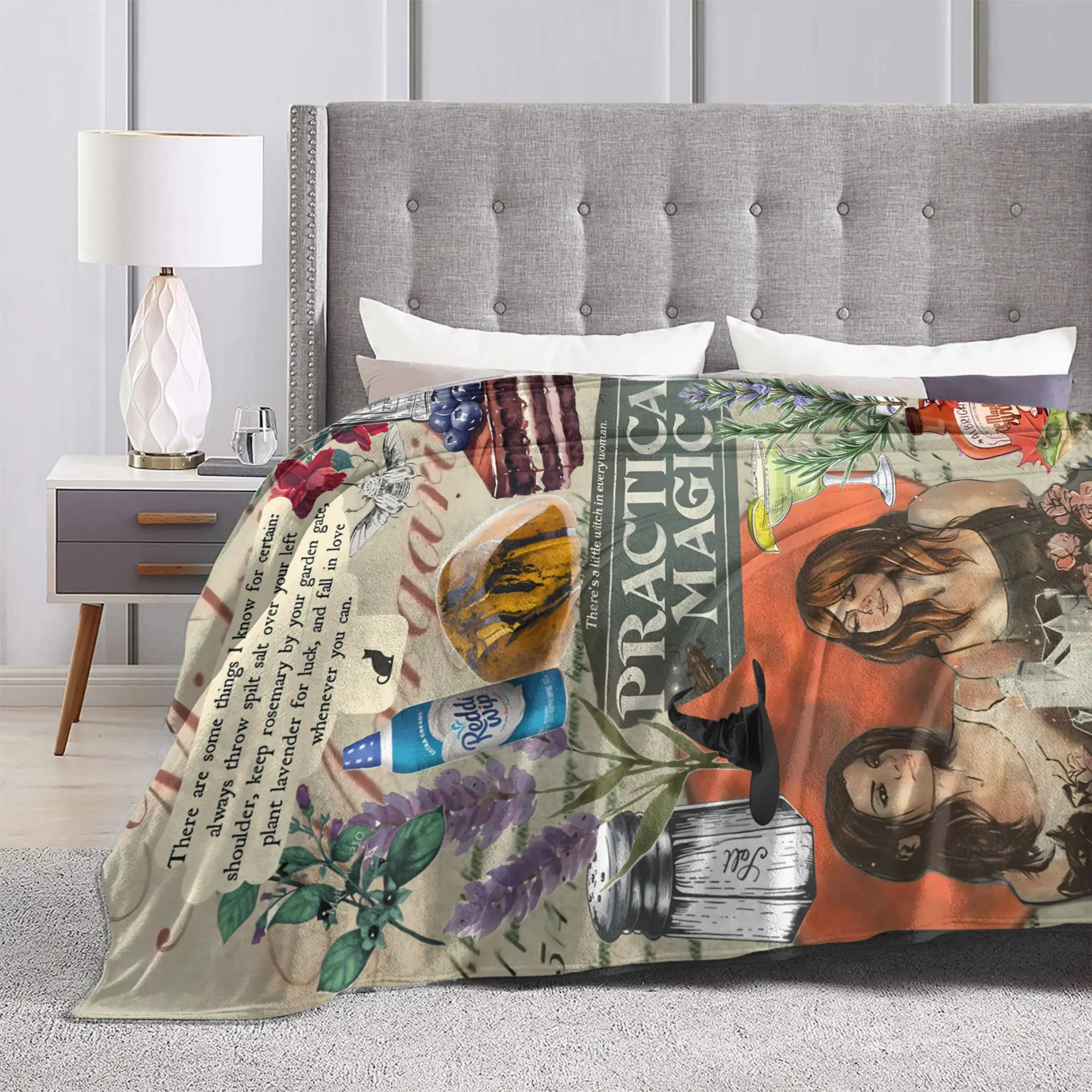 Practical Magic Sisters Book Cover Plush Blanket Girls Boys  Flannel Bedding Throws For Couch Bed Warm Soft Bedspread Gift