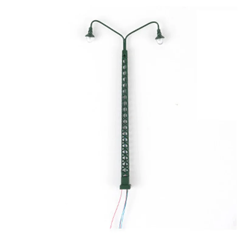 

FBIL-10Pcs Model Railway Lamp Lattice Mast Light HO 1:87 Scale LED Street Light Train Layout Garden Decoration Crafts