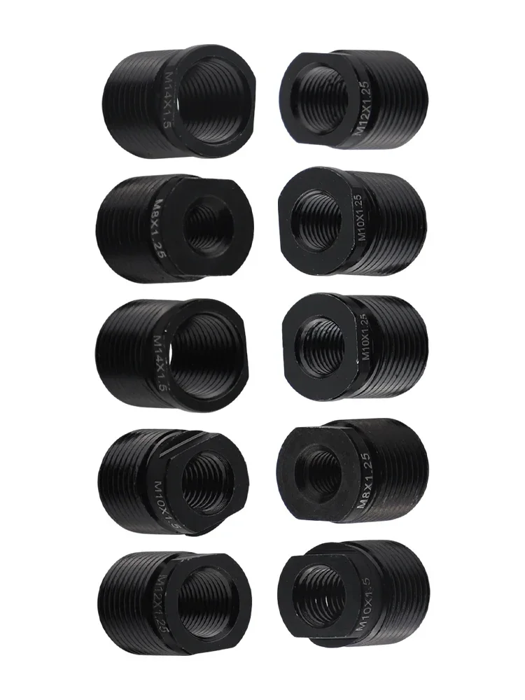 10pcs/set Gear Shift Knob Thread Adapters 12*1.25 M10*1.25 M8*1.25 M10*1.5 14*1.5 Gear Head Connector Nut Joint Car Accessories