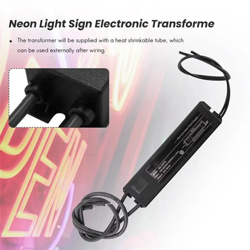 ZIZI Weitspannungs-elektronischer Neonlichttransformator, 3 kV, 30 mA, 5–25 W, passend für jede Größe von Glas-Neonlichtschildern