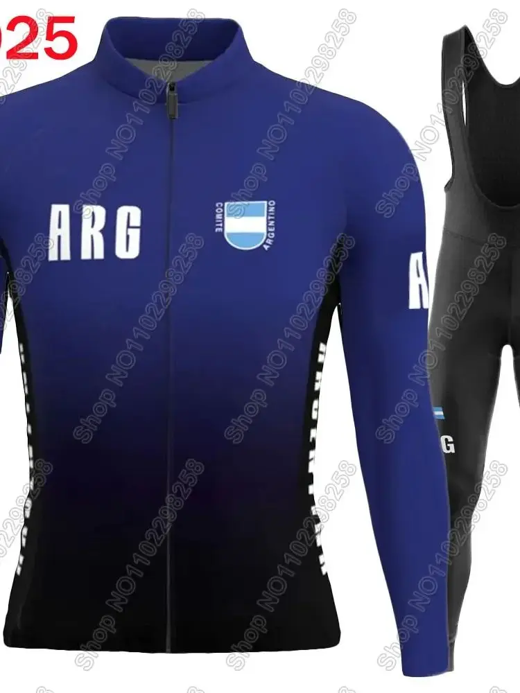 AliExpress NONE Argentina National 2025 Team Cycling Jersey Set Summer Winter Clothing Suit Long Sleeve MTB Bike Road Pants Bib Ropa Ciclismo