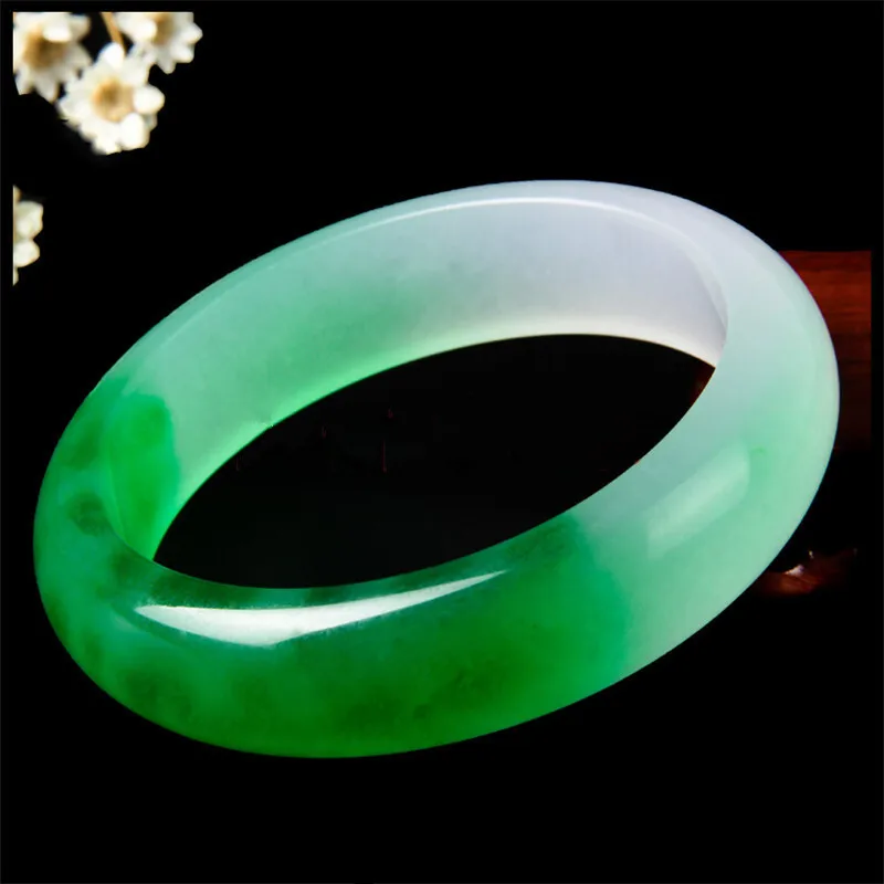 Quartz Rock Yang Green Bracelet Half-mountain Half-water Jade Bracelet Lady