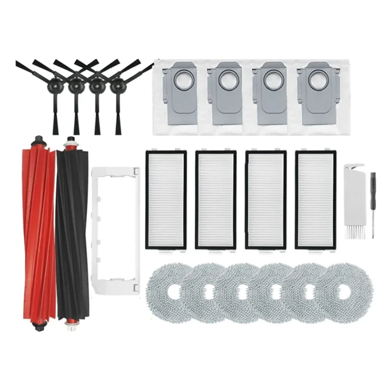 B47B-Kit de accesorios para Robot aspirador Roborock P10S PRO V20, cepillo lateral principal, filtros HEPA, paño de mopa, bolsas de polvo, herramienta de limpieza