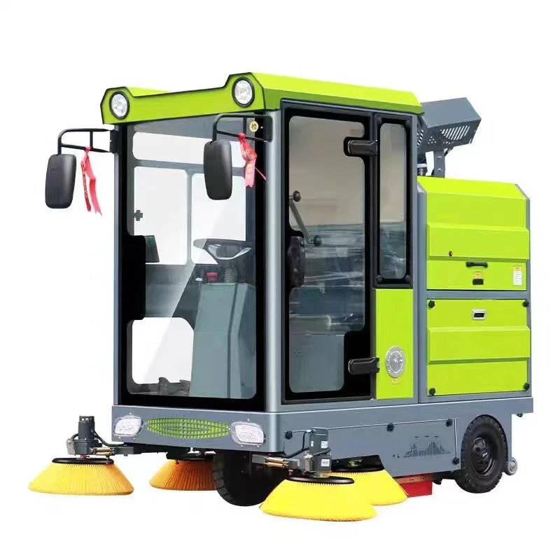 Durable High Power Road Rotary Sweeper with Motor Engine Automatic Floor Sweeping and Water Spray Function