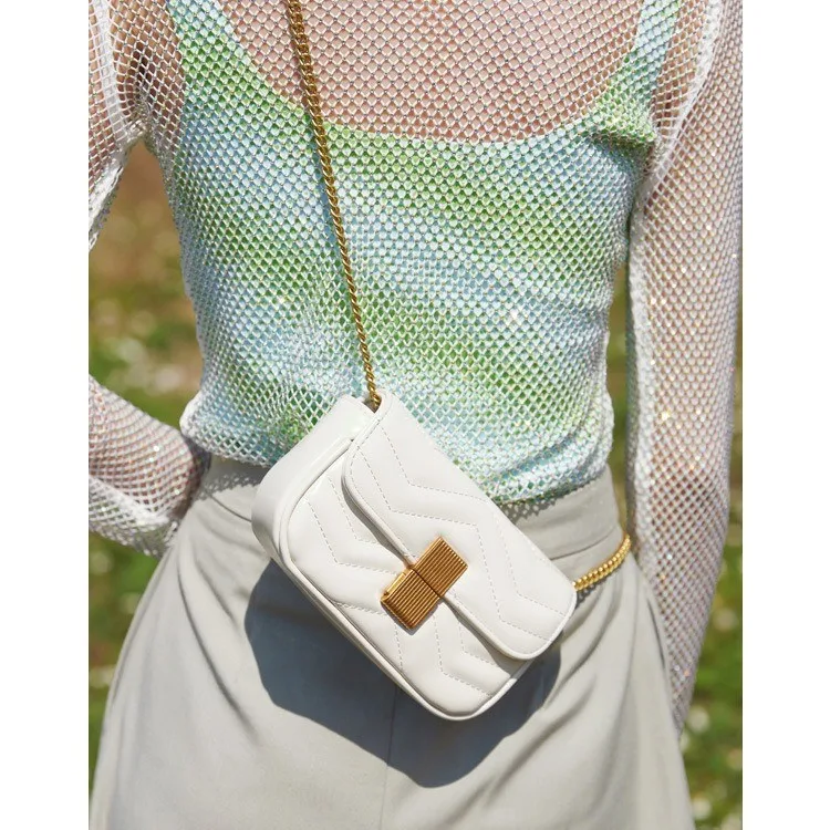 حقيبة كتف بتصميم متخصص على شكل سلسلة حقيبة كتف جديدة من xiaoxiangfeng حقيبة ساعي البريد للنساء متعددة الاستخدامات تحت الإبط #4