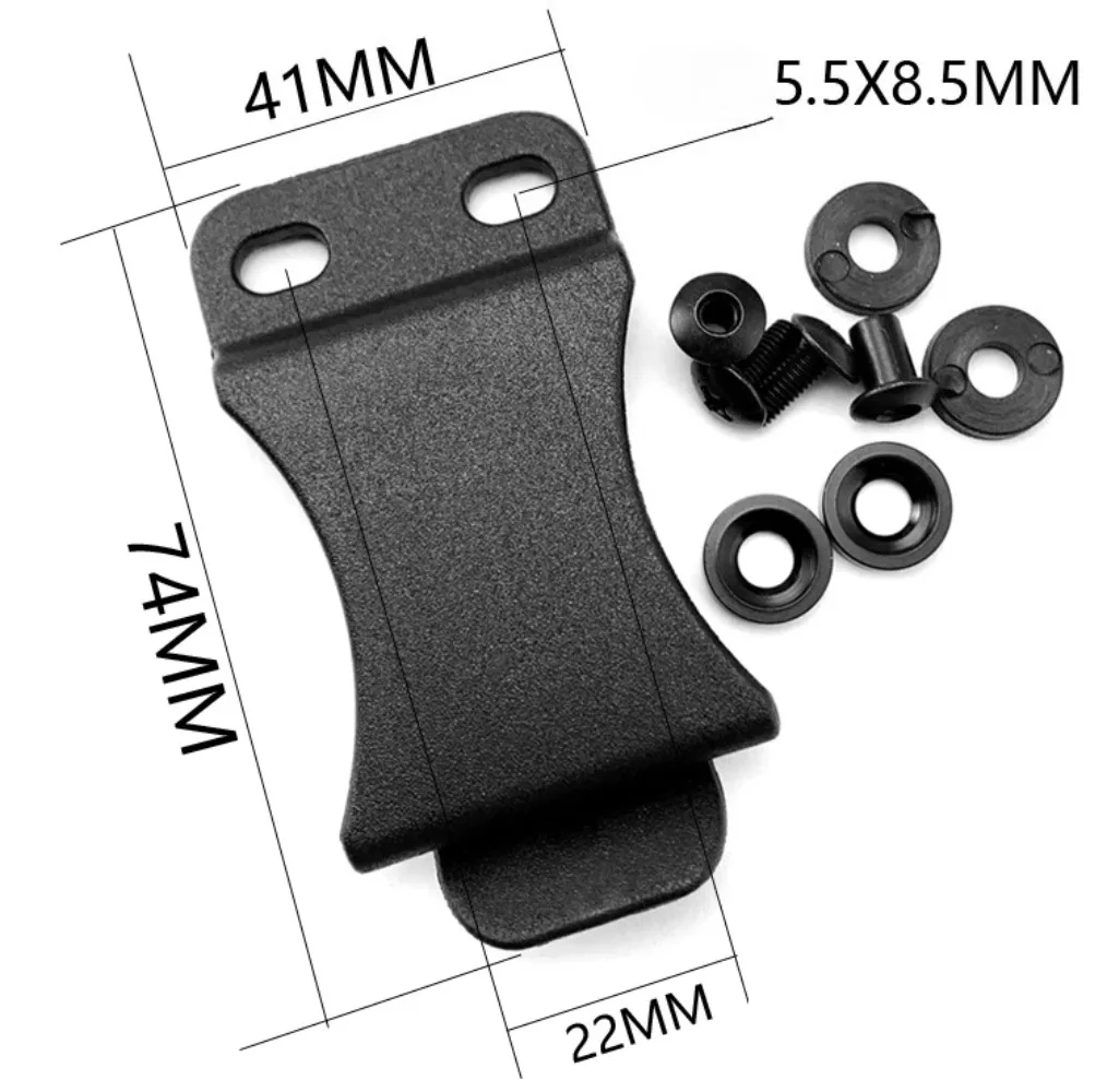 Durable Plastic Kydex Sheath Clip Hunting Knife Carry Belt Clip Hardware Set for DIY Making Knife Sheath Holster Outdoor Gear