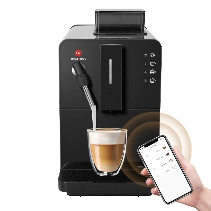 

Hi05 App Built-in Cooler Milk tank Home Smart Expresso Fully Automatic Coffee Making Machine With Grinder