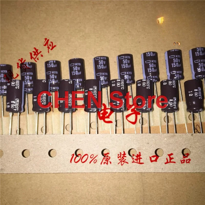 50PCS/lot original NIPPON KYB 50V150UF 8X15MM 105C NCC electrolytic capacitor CHEMI-CON 150UF 50V Free Shipping