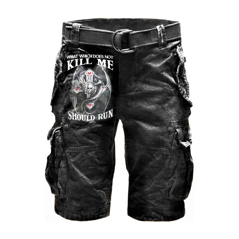 Pantalones cortos de verano 3D para hombre, pantalones Cargo sueltos informales para deportes al aire libre, pantalones de níquel, bolsillo lateral,