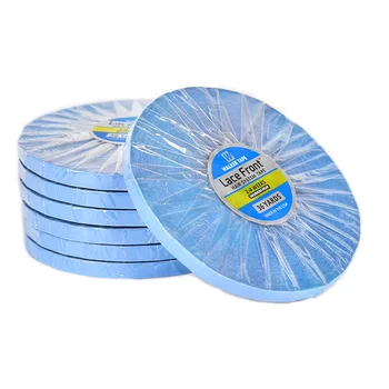 شريط دعم أمامي من الدانتيل الأزرق لاصق على الوجهين 36 ياردة شريط تمديد الشعر لتمديد الشريط/الشعر المستعار/شعر مستعار من الدانتيل