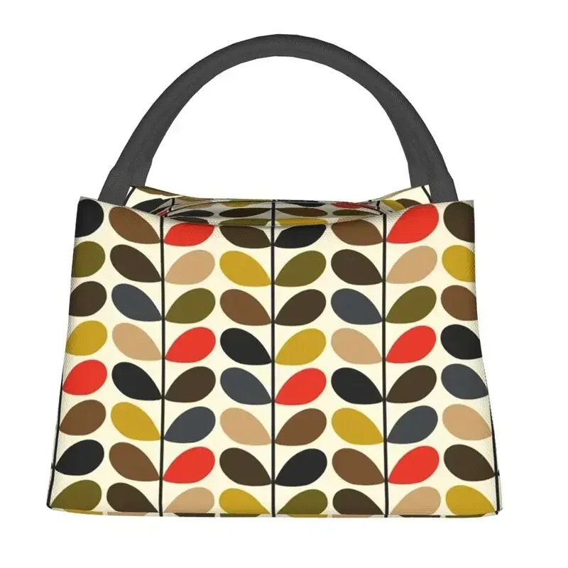 Orla Kiely Multi Stem Insulated Lunch Bag for Camping Travel Scandinavian Floral Portable Cooler Thermal Lunch Box Women