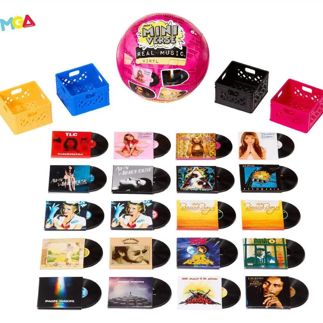 Original MGA Miniverse Echte Musik-Vinyl-Mini-Schallplatten-Serie Blindbox Musik-Schallplatten-Überraschungsbox Sammelspielzeug Geschenk