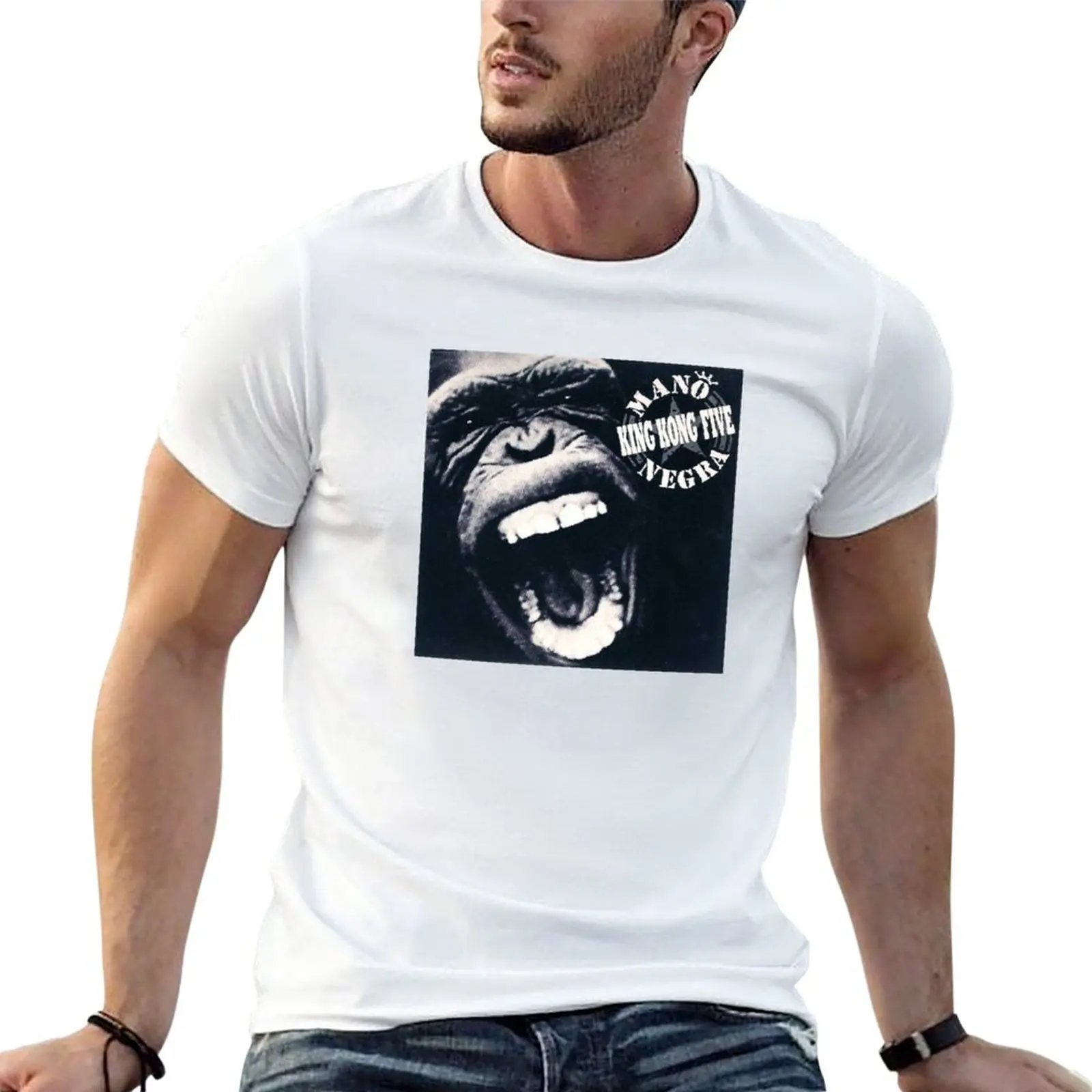 MANO NEGRA KING KONG FIVE NEW white T-Shirt sweat shirts plus sizes blanks mens t shirts casual stylish