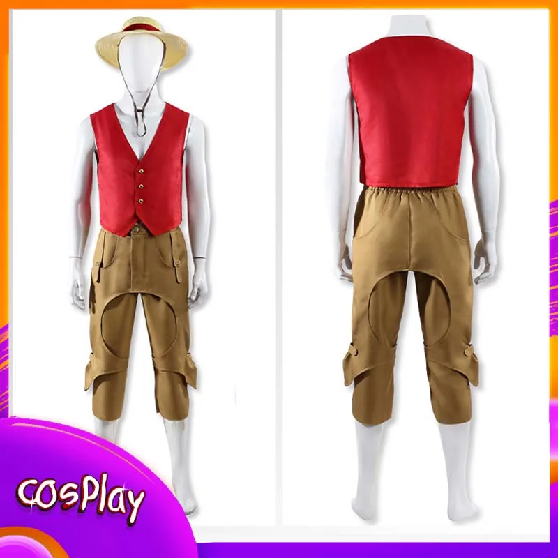 

Цельный сезон Луффи, карнавальный костюм, мужская одежда на Хэллоуин, Comic-Con, карнавальный реквизит для вечеринки, костюм для выступлений, подарок для взрослых