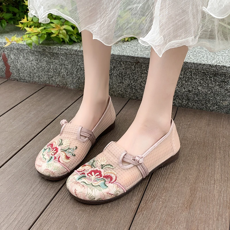 Soft Sole Casual Loafers สําหรับผู้หญิงฤดูร้อนแฟชั่นถักลื่น Breathable ตาข่ายเดินรองเท้าผู้หญิง SLIP-ON Platform รองเท้า