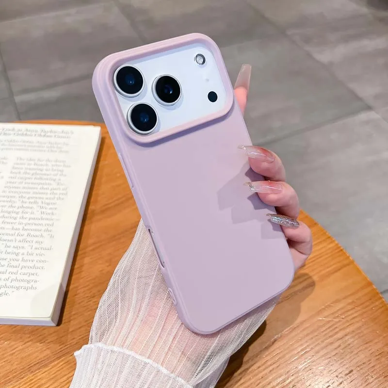 Modische Candy-Farben Silikonhülle mit Hautgefühl für iPhone 17 Pro Max Air 16 15 14 Plus Pro Max Stoßfeste Vollschutz-Hülle